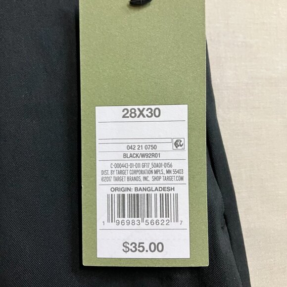 Goodfellow & Co Men's Black Skinny Fit Mid Rise Pocket Hennepin Tech Chino Pants - Picture 4 of 16